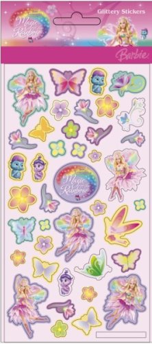 Childrens Toyshop  Toys : Barbie Fairytopia Magic of the Rainbow Glittery Stickers