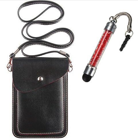 Winlasy Universal Mobile Phone bag PU Leather Mini Mobile Phone Bag for iPhone 6 6+ plus 5 5S 5C iPhone 4 4S Samsung Galaxy Note2 Note3 S5 S4 S3 HTC and Other Mobile Phone(WK-Black)