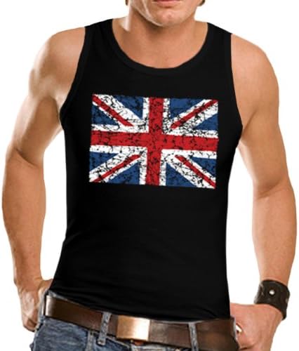 Wellcoda | British England Flag London Men T-Shirt NEW Tank Black XL