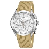 Ebel Mens 9503Q51/1633565 Classic Sport Silver Dial and Sand Rubber Strap Watch