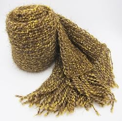 Handmade Chunky Acrylic Scarf - Mustard Seeds (Long Size for Teens/women/100% Hand-knitted)