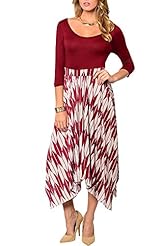 Polyester/Spandex Chevron Print Party Dress 