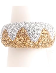 CHOPARD 18KW Gold Yellow Sapphire Wave Ring Size 6 Retail $23,355 Box Certificate
