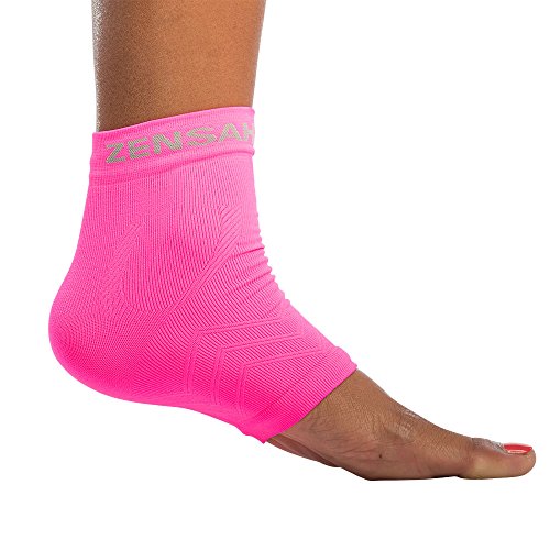 Zensah Ankle Support, Large/X-Large, Neon Pink