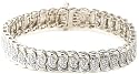 Sterling Silver 1/10 cttw Diamond Bracelet