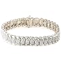 Sterling Silver 1/10 cttw Diamond Bracelet