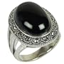 Sterling Silver Indian Ring Black Onyx Gemstone Jewelry US Size 6 1/2