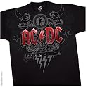 AC/DC 'Black Ice Red Logo' subway-style t-shirt