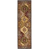Safavieh Heritage Collection HG512B Handmade Multicolor Hand-Spun Wool Area Runner Rug, 2-Feet 3-Inch by 12-Feet
