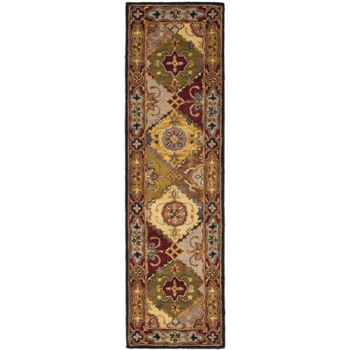 Safavieh Heritage Collection HG512B Handmade Multicolor Hand-Spun Wool Area Runner Rug, 2-Feet 3-Inch by 12-Feet