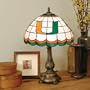 19" NCAA Miami Hurricanes Logo Tiffany Style Table Lamp