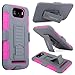 Cellularvilla Kickstand Case For BLU Studio 5.5 D610a 3pc 3rd Gen Hard Soft Hybrid Kickstand Case with Holster Belt Clip Case Cover
