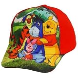 DISNEY WINNIE POOH TIGGER EEYORE PIGLET KID HAT CAP RED
