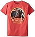 STAR WARS Big Boys' Kylo Badge Tee, Red Heather, Large