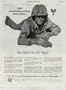 M/Sgt. Harold E. Wilson, USMCR, Medal of Honor - He Held On All Night - Out of the spring night, the Red banzai attack hit like a thunderstorm. The darkness exploded into a nightmare of flaming confusion. But Sergeant Wilson went into action at once, rallying his hard presed men. Bullets wounded his head and leg; disabled both arms. Refusing aid, he crawled, bleeding, from man to man, supplying ammunition, directing fire, helping the wounded. As the attack grew fiercer, a mortar shell blew him off his feet. Still, dazed and weakened, he held on, leading the fight all night till the last Red assault was beaten off. At dawn, by sheer courage, the Sergeant had saved not only his position, but the precious lives of his men. "In Korea," says Sergeant Wilson, "I didn't think about where our weapons came from - I just thanked God they were there." "Now back home, I realize what's behind those arms. The united strength of millions of thrifty, hard-working folks like you - who are making America safe by investing in U.S. Defense Bonds. Believe me, you're saving men's lives, too!" ..... 1953 U.S. Defense Bonds Ad, A4884.