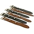 6 Wide Leather Cuff Wrist Watch Black & Brown Bands