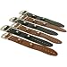 6 Wide Leather Cuff Wrist Watch Black & Brown Bands