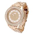 Geneva Platinum Men's Round Bezel Metal Link