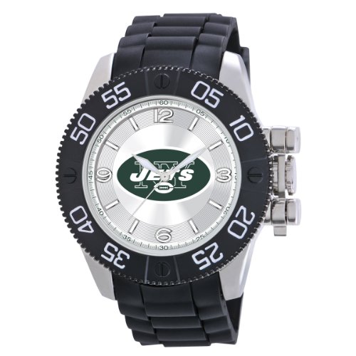Game Time Men's NFL-BEA-NYJ Beast New York Jets Round Analog Watch at Amazon.com