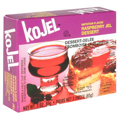 Kojel Dessert Jells, Raspberry, 3-Ounce (Pack of 24) by Kojel