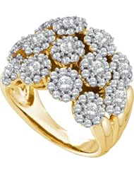 2.21CTW DIAMOND FLOWER BAND