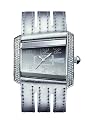 Police Glamour Street unisex silver leather strap and silver dial watch