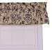 Ellis Curtain Palmer Floral Toile Tailored Valance Window Curtain, Navy