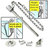Window Guard Pin Lock Set for Sliding Doors and Windows - Extra-Long 3-1/2 Pin