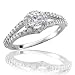 14k White Gold Diamond Anniversary Wedding Ring / Band Size 7 (HI, SI-I, 0.80 carat)