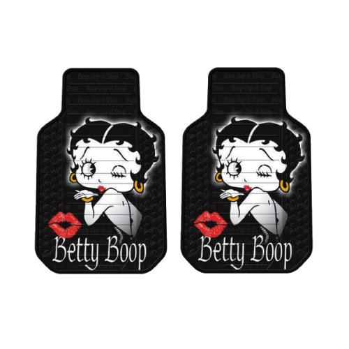 Two Universal Fit Molded Front Rubber Floor Mats Betty Boop