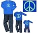 Peace Sign Royal Baby Matching Holiday Outfit - 6-12 Mth (navy pants)