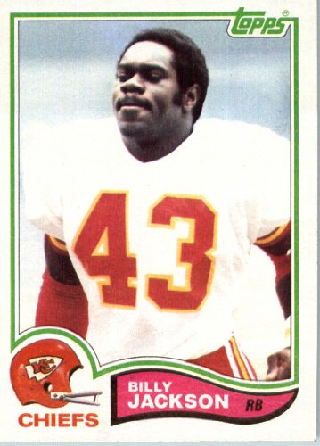 1982 Topps # 118 Billy Jackson Kansas City Chiefs Football Card - In Protective Screwdown Display Case!
