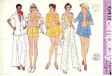 Simplicity 6411 Sewing Pattern Misses Hip-Hugger Pants Shorts Bra-Top Shirt Size 16 - Bust 38