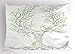 Ambesonne Tree of Life Pillow Sham by, Tree with Leaves and Birds Spring Garden Natural Foliage Art, Decorative Standard Size Printed Pillowcase, 26 X 20 Inches, Light Green Orange Yellow