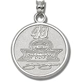 LogoArt Jimmie Johnson '07 Champ 3/4 Sterling Silver Pendant