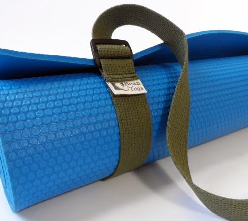 Bean Yoga Mat Sling Harness, Extra Long. Simple Looped Carry Strap (Sling Only) Recycled Polyester or Cotton Webbing