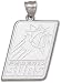 Phoenix Suns Solid Sterling Silver Basketball Logo Giant Pendant