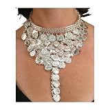 Necklace, Silver Color Coins, Triangular - B0014CDFNW