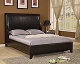 California King Modus Synthetic Leather Upholstered Tiffany Storage Bed in Chocolate