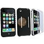 for iPhone 2G 4GB 8GB/16GB Black Rubber Cover Case+Film