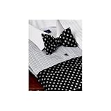 5-Pleat Horizontal Stripe Spread Collar Tuxedo Shirt