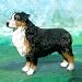 AUSTRALIAN SHEEPDOG FIGURINE Tri-Colored Docked Tail Stands Dog DF99F