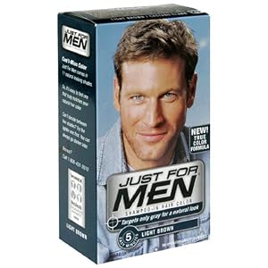 Just for Men Shampoo-In Hair Color, Light Brown 25, 1 application, (Pack of 3)