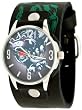 Vintage Ink #VI-W24A Men's Tattoo Inspired Wide Leather Strap Watch