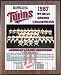Minnesota Twins 1987 World Series MLB Baseball 11x13 Healy Wall Plaque with Walnut Finish Backing