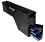 UWS FW-55-DS-P-BLK Black Passenger Side Fenderwell Toolbox with Drawer Slide