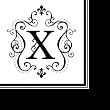 Monogram Elegant Initial Luncheon Napkin - X Monogram Elegant Initial Luncheon Napkin - X