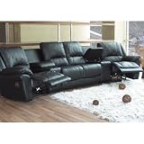 Wildon Home 757XSEC Promenande Leather Home Theater Sectional