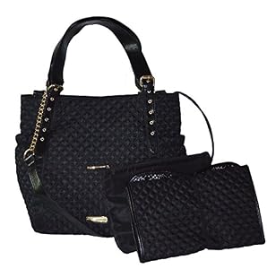 Amazon : Steve Madden Blily Black Quilted Diaper Bag with Pad and ...