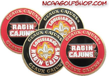 Louisiana Lafayette Ragin Cajuns Golf Ball Markers